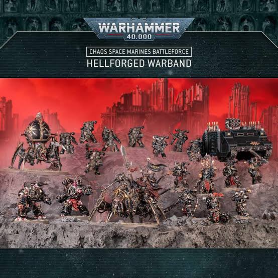 Warhammer 40K Chaos Space Marines Battleforce: Hellforged Warband - Army Collection