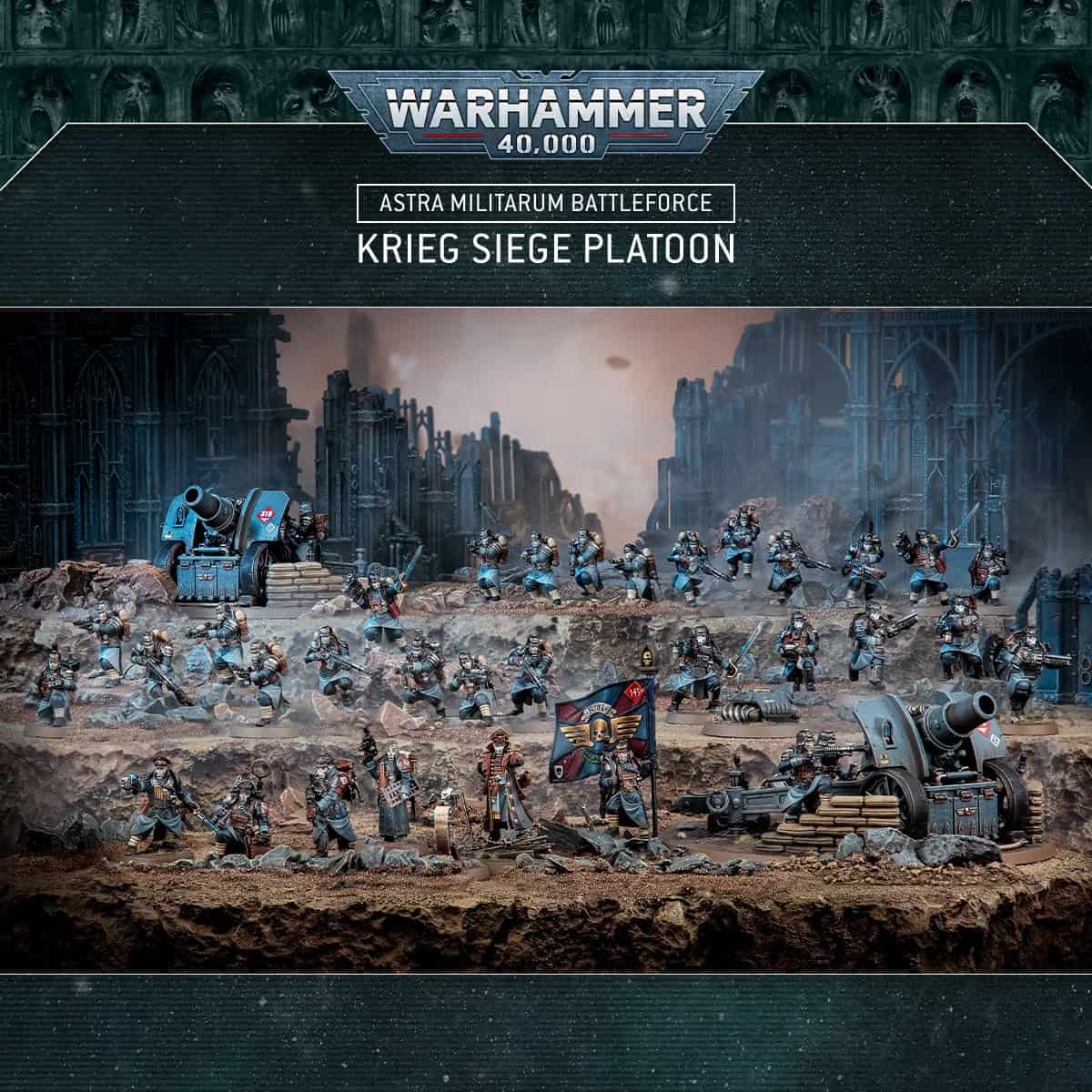 Warhammer 40K Astra Militarum Battleforce: Krieg Siege Platoon - Death Korps Army