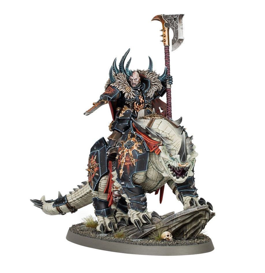 Slaves to Darkness Lord on Karkadrak - Mounted Chaos General for Age of Sigmar