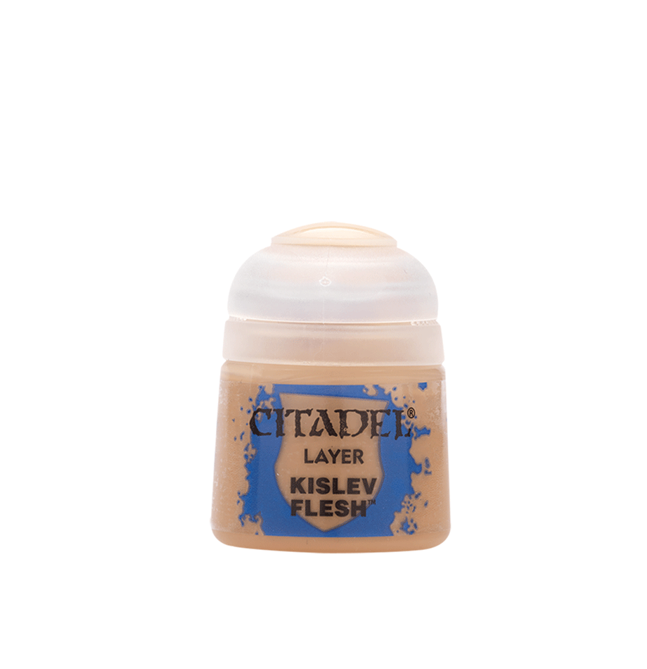 Jar of Citadel Layer Kislev Flesh paint on a white background