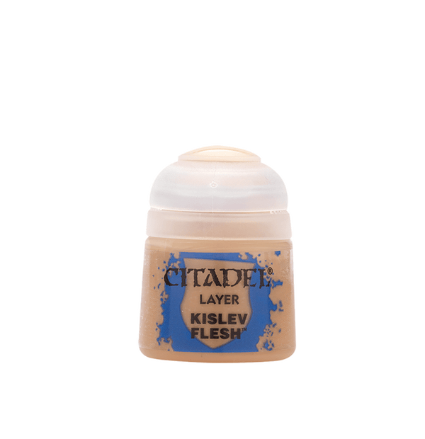 Jar of Citadel Layer Kislev Flesh paint on a white background