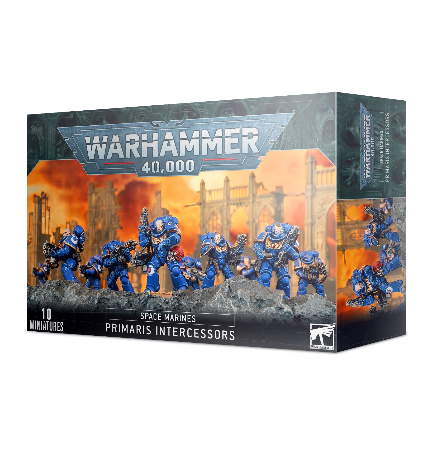 Warhammer 40,000 Space Marines Primaris Intercessors toy set packaging