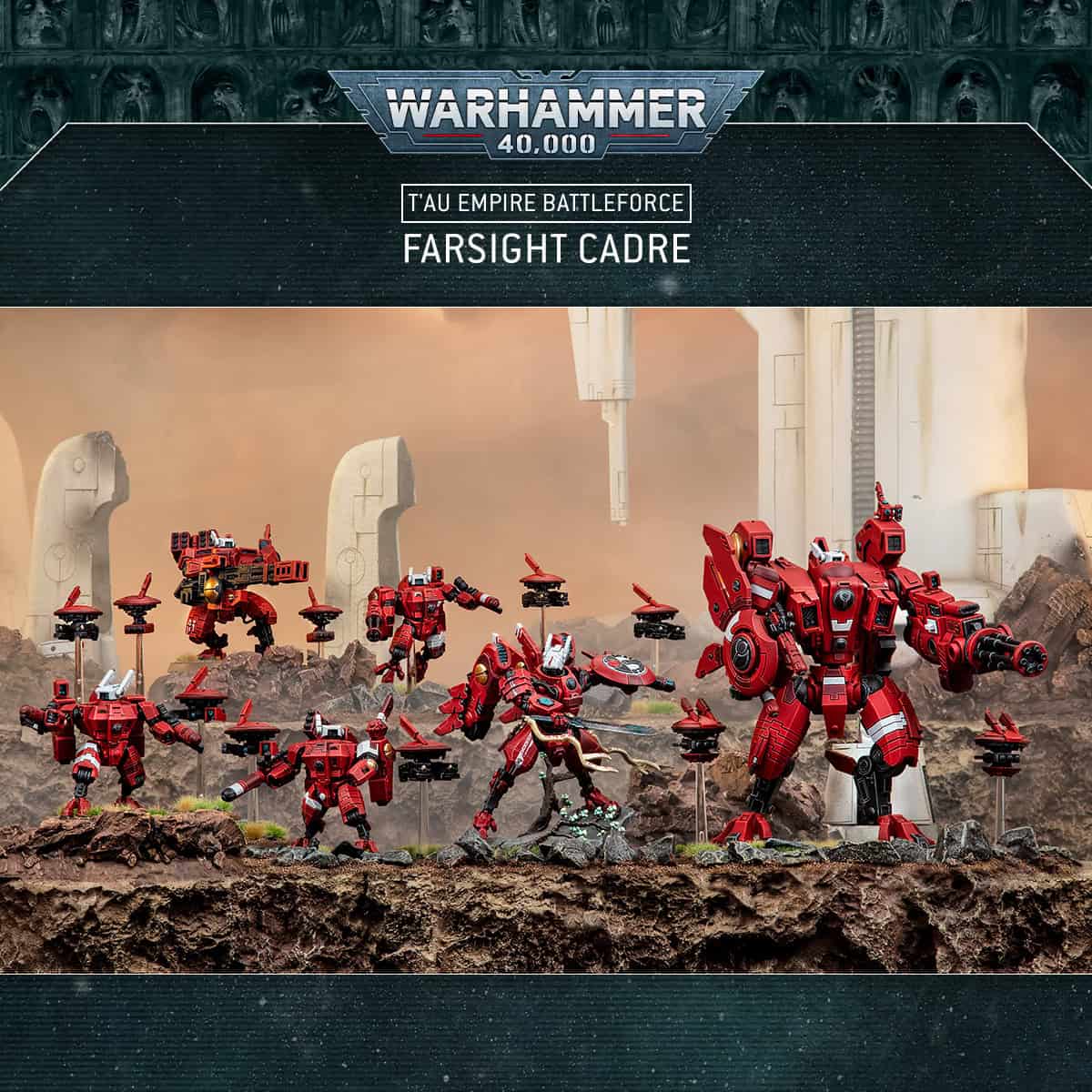 Warhammer 40K T'au Empire Battleforce: Farsight Cadre - Crisis Suits Army