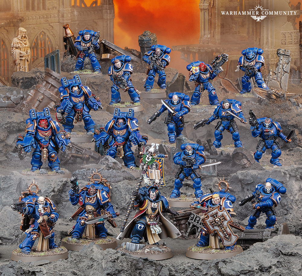 Warhammer 40K Ultramarines Combat Patrol with Marneus Calgar - Space Marines Army Starter