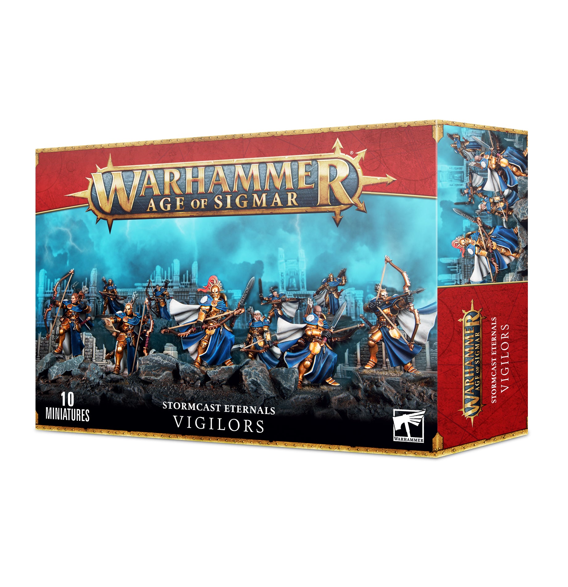 Warhammer Age of Sigmar box set for Stormcast Eternals Vigilors on a white background