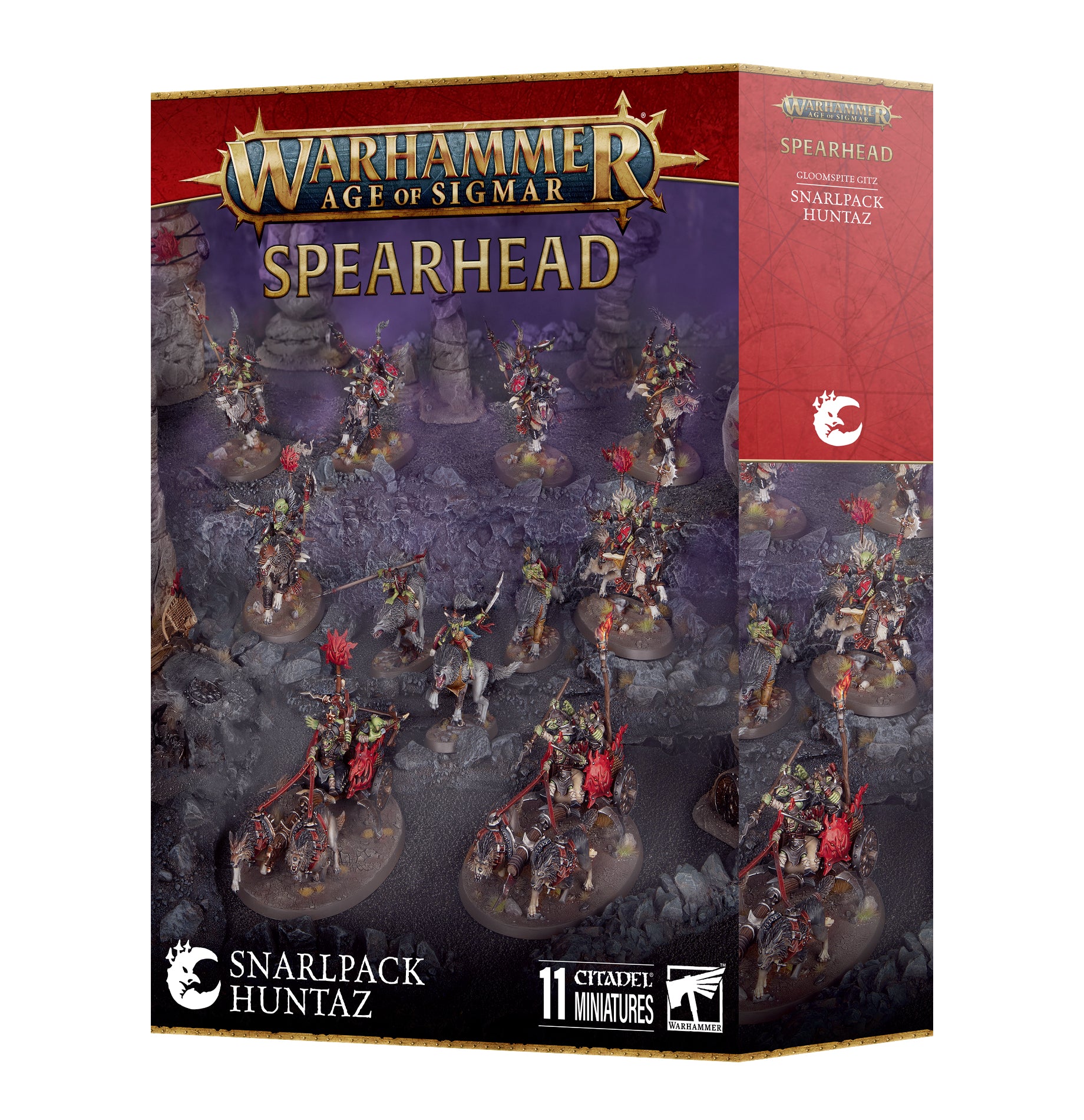 Warhammer Age of Sigmar Spearhead game box with miniatures on a white background
